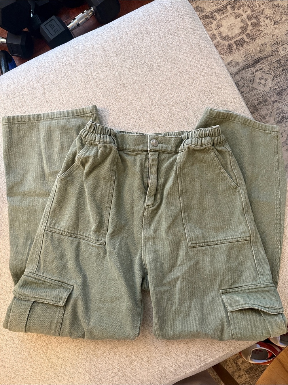 Princess Polly Cargo Jeans Green 100% Cotton - 4